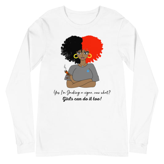 Girls Can Do It Too - White Long Sleeve