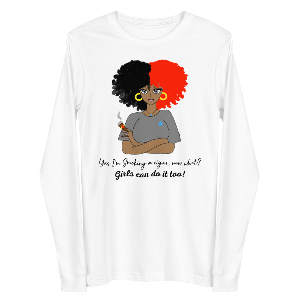 Girls Can Do It Too - White Long Sleeve